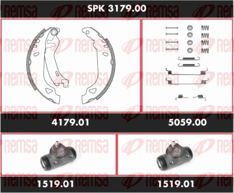 Remsa SPK 3179.00 - Jeu de mâchoires de frein cwaw.fr