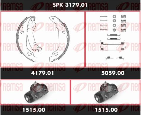 Remsa SPK 3179.01 - Jeu de mâchoires de frein cwaw.fr