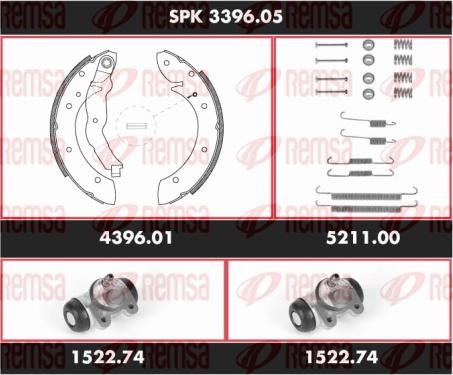 Remsa SPK 3396.05 - Jeu de mâchoires de frein cwaw.fr