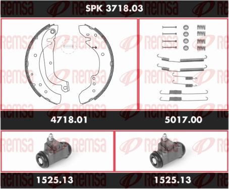 Remsa SPK 3718.03 - Jeu de mâchoires de frein cwaw.fr