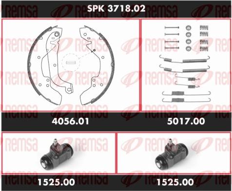 Remsa SPK 3718.02 - Jeu de mâchoires de frein cwaw.fr