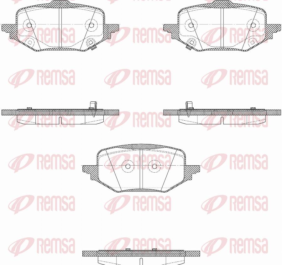 Remsa X2045.02 - Kit de plaquettes de frein, frein à disque cwaw.fr