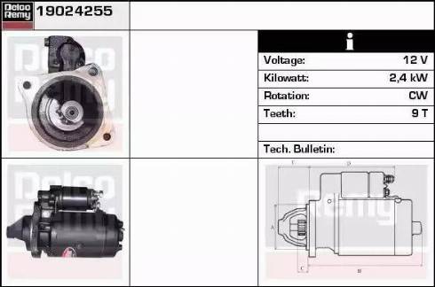 Remy 19024255 - Démarreur cwaw.fr
