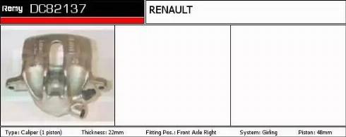 Remy DC82137 - Étrier de frein cwaw.fr