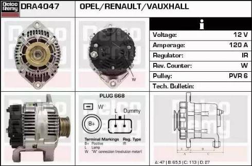 Remy DRA4047 - Alternateur cwaw.fr