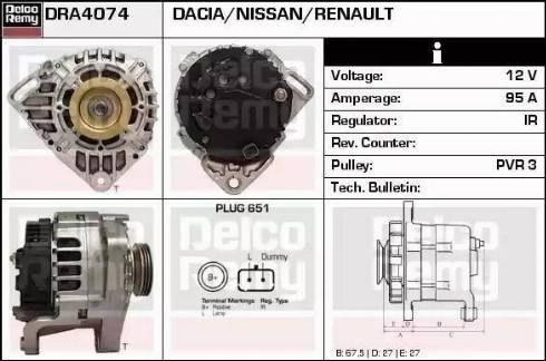 Remy DRA4074 - Alternateur cwaw.fr