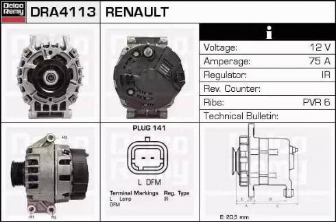 Remy DRA4113 - Alternateur cwaw.fr