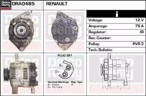 Remy DRA0485 - Alternateur cwaw.fr