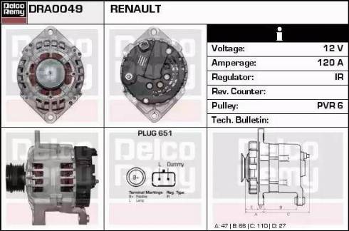 Remy DRA0049 - Alternateur cwaw.fr