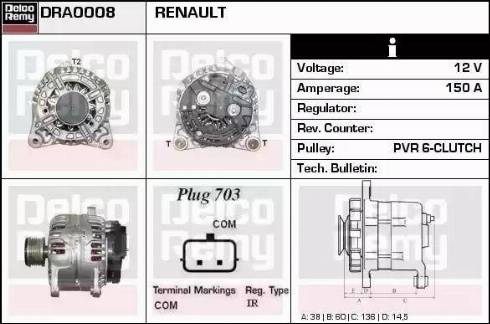 Remy DRA0008 - Alternateur cwaw.fr