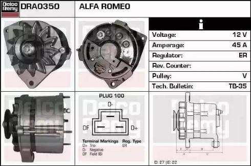 Remy DRA0350 - Alternateur cwaw.fr