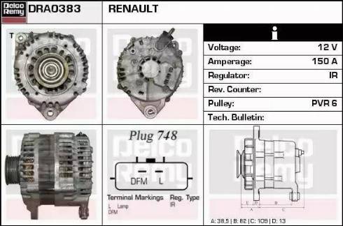 Remy DRA0383 - Alternateur cwaw.fr