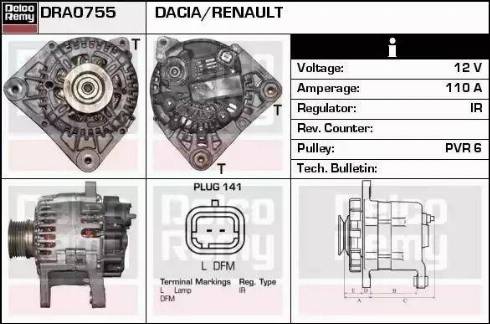 Remy DRA0755 - Alternateur cwaw.fr