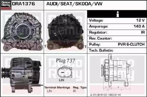 Remy DRA1376 - Alternateur cwaw.fr