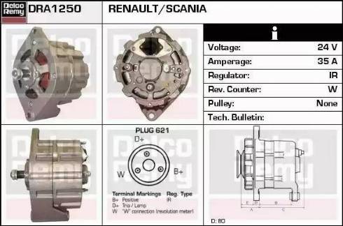 Remy DRA1250 - Alternateur cwaw.fr