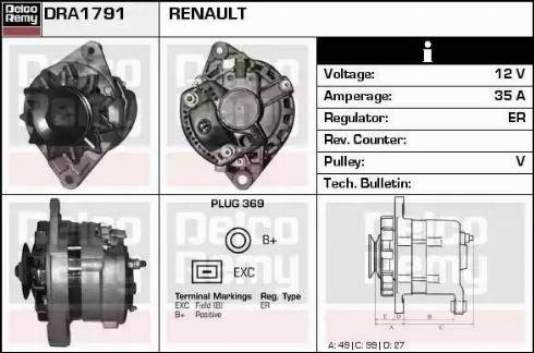 Remy DRA1791 - Alternateur cwaw.fr