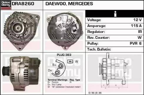 Remy DRA8260 - Alternateur cwaw.fr