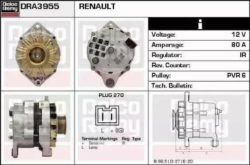 Remy DRA3955 - Alternateur cwaw.fr