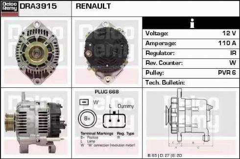 Remy DRA3915 - Alternateur cwaw.fr