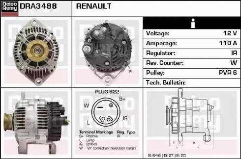 Remy DRA3488 - Alternateur cwaw.fr