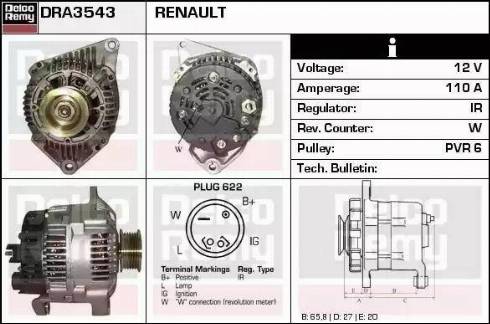 Remy DRA3543 - Alternateur cwaw.fr