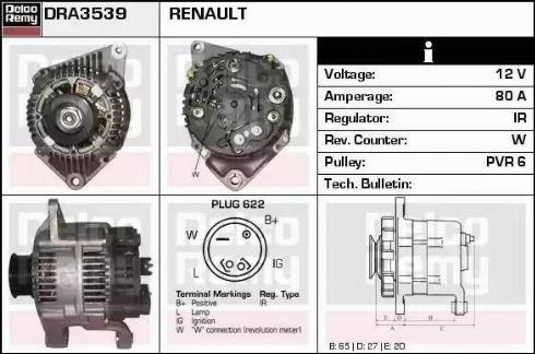 Remy DRA3539 - Alternateur cwaw.fr