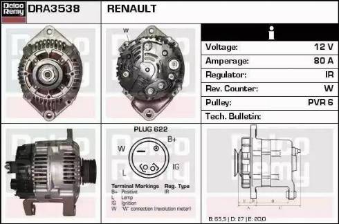 Remy DRA3538 - Alternateur cwaw.fr