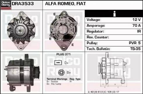 Remy DRA3533 - Alternateur cwaw.fr