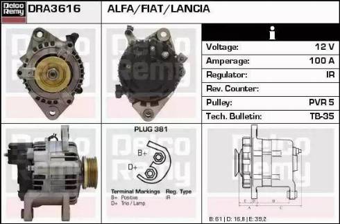 Remy DRA3616 - Alternateur cwaw.fr