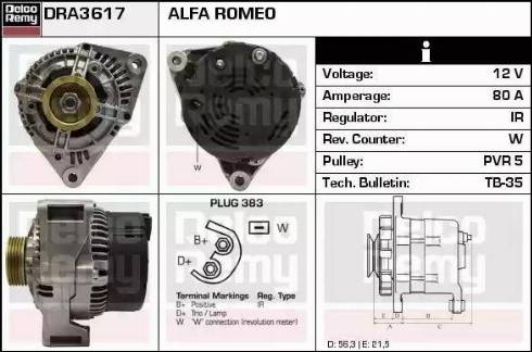 Remy DRA3617 - Alternateur cwaw.fr