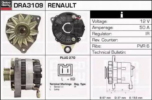 Remy DRA3109 - Alternateur cwaw.fr