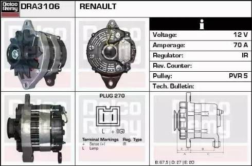 Remy DRA3106 - Alternateur cwaw.fr