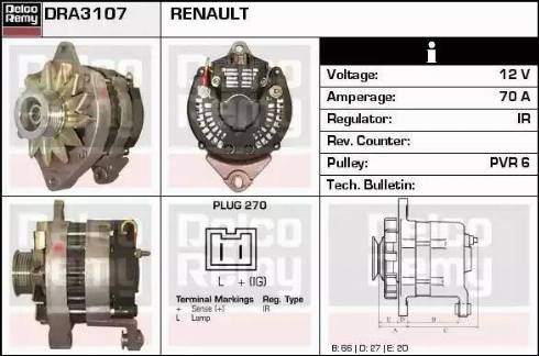 Remy DRA3107 - Alternateur cwaw.fr