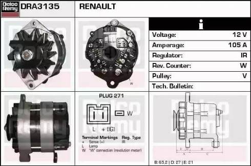 Remy DRA3135 - Alternateur cwaw.fr