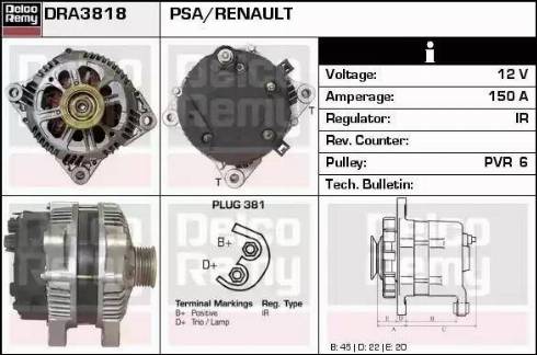 Remy DRA3818 - Alternateur cwaw.fr