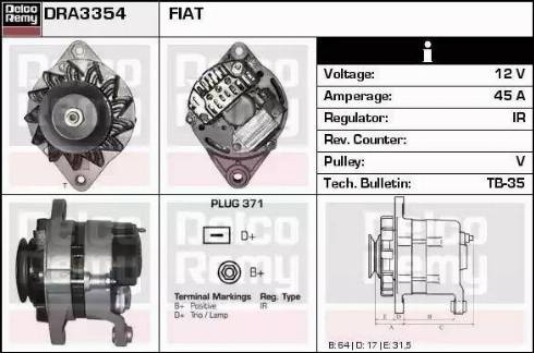 Remy DRA3354 - Alternateur cwaw.fr