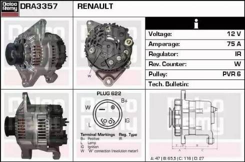 Remy DRA3357 - Alternateur cwaw.fr