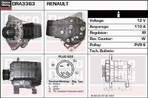 Remy DRA3363 - Alternateur cwaw.fr