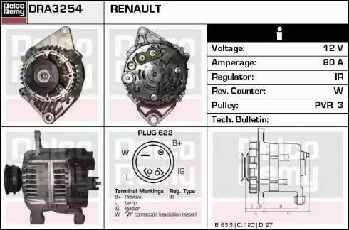 Remy DRA3254 - Alternateur cwaw.fr