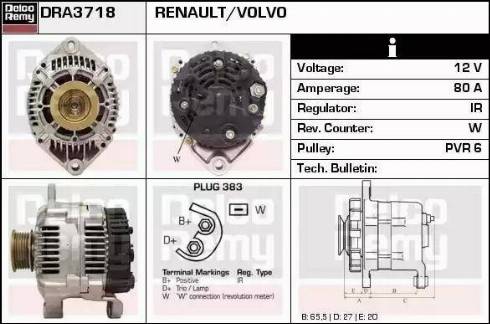 Remy DRA3718 - Alternateur cwaw.fr