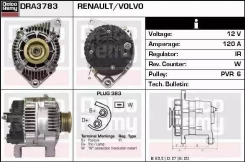 Remy DRA3783 - Alternateur cwaw.fr