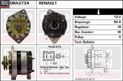 Remy DRA3734 - Alternateur cwaw.fr