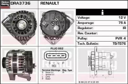 Remy DRA3736 - Alternateur cwaw.fr