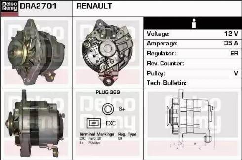 Remy DRA2701 - Alternateur cwaw.fr