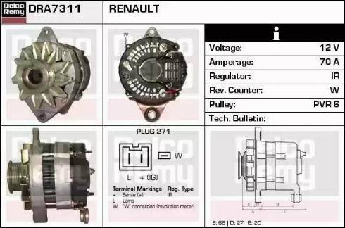 Remy DRA7311 - Alternateur cwaw.fr