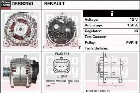 Remy DRB6250 - Alternateur cwaw.fr