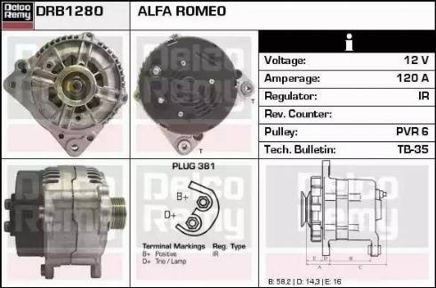 Remy DRB1280 - Alternateur cwaw.fr