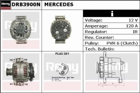 Remy DRB3900N - Alternateur cwaw.fr