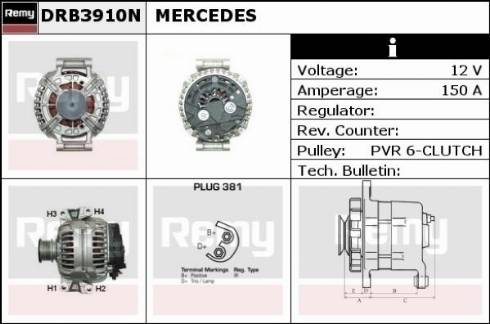 Remy DRB3910N - Alternateur cwaw.fr