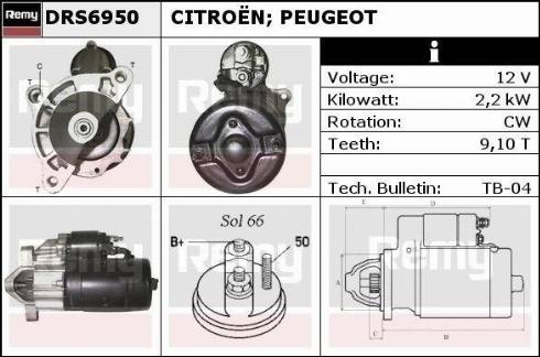 Remy DRS6950X - Démarreur cwaw.fr